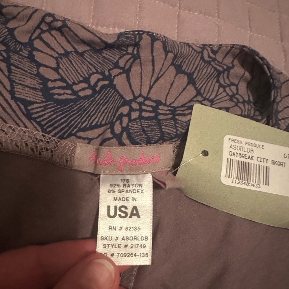 Fresh Produce Blue and Gray Mini Skort - Picture 5 of 11
